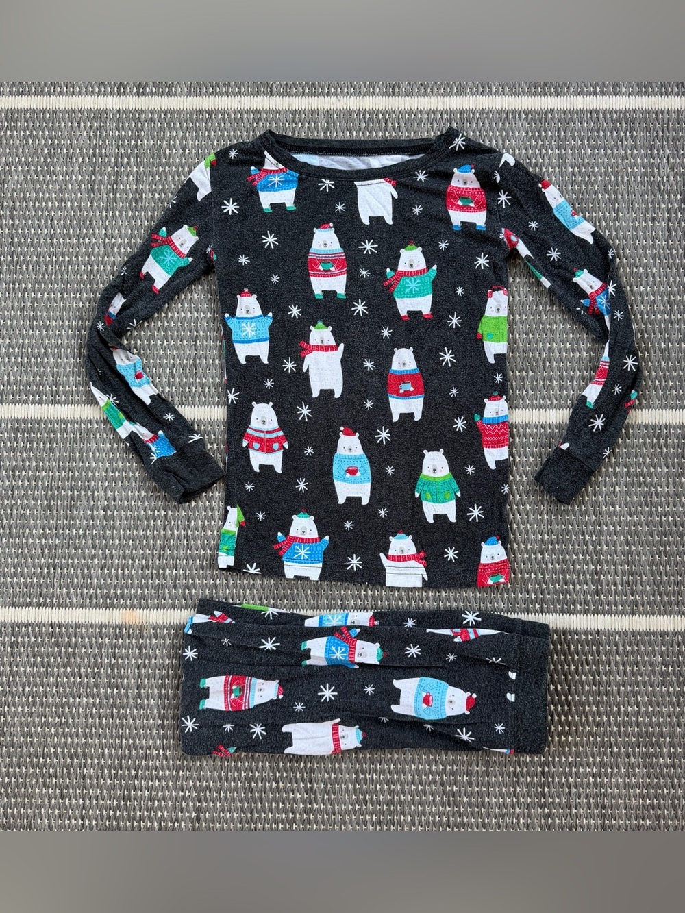 Little Sleepies Polar Bear Pals Bamboo Viscose Two Piece Pajama Set, 4T